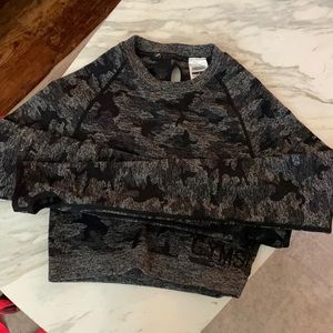 Gymshark camo long sleeve crop